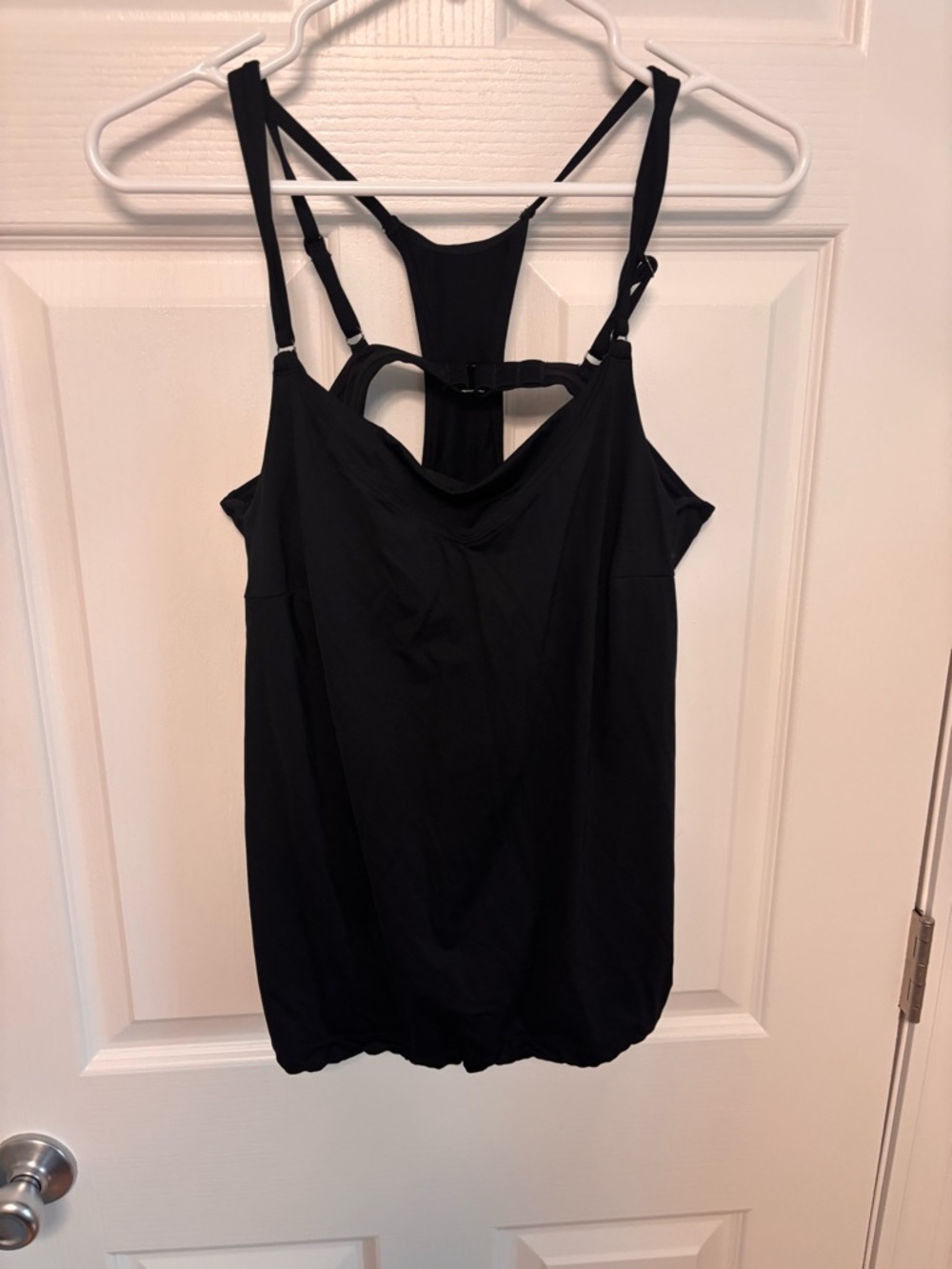 Athleta Black Racerback Tank with Strappy Back